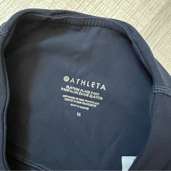 ATHLETA ELATION RISE FLARE PANT YOGA LEGGINGS Navy Blue Medium Pilates Gym - Picture 11 of 16